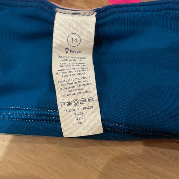 Amazing condition, REVERSABLE!, ivivva limited edition sports bra! size 14 - Picture 3 of 3